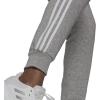 imageadidas Womens Essentials Warmup Slim Tapered 3Stripes Track PantsMedium Grey HeatherWhite