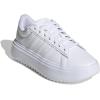 imageadidas Womens Grand Court Platform Sneakers Shoes Casual  WhiteWhiteWhiteCrystal White