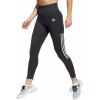 imageadidas Womens Lightweight High Rise 3Stripe Mesh 78 LeggingsCarbonWhite