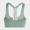 imageadidas Womens Powerimpact Training Mediumsupport BraSilver GreenWhite