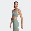 imageadidas Womens Powerimpact Training Mediumsupport BraSilver GreenWhite