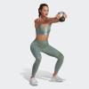 imageadidas Womens Powerimpact Training Mediumsupport BraSilver GreenWhite