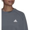 imageadidas Womens Studio Fleece SweatshirtBlue OxideWhite