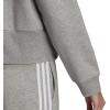imageadidas Womens Studio Fleece SweatshirtMedium Grey HeatherWhite