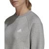 imageadidas Womens Studio Fleece SweatshirtMedium Grey HeatherWhite