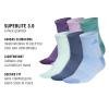 imageadidas Womens Superlite Quarter Socks 6Pack Durable Lightweight Athletic Breathable with Compression Arch SupportAurora Plum PurplePowder Plum PurplePowder Teal Green