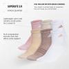 imageadidas Womens Superlite Quarter Socks 6Pack Durable Lightweight Athletic Breathable with Compression Arch SupportWarm Clay PinkWonder BeigeWhite