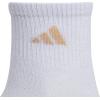 imageadidas Womens Superlite Quarter Socks 6Pack Durable Lightweight Athletic Breathable with Compression Arch SupportWhiteClear Onix GreyWarm Clay Pink