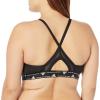 imageadidas Womens Training Light Support 3 Stripe BraBlackWhite