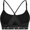 imageadidas Womens Training Light Support 3 Stripe BraCore BlackWhite