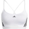imageadidas Womens Training Light Support 3 Stripe BraWhiteBlack