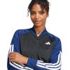 imageadidas Womens Tricot 3Stripes Fashion Track TopBlackDark Blue
