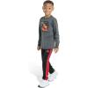 imageadidas babyboys 2piece Long Sleeve Sport Graphic Tee ampamp Pant SetDark Grey Heather