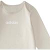 imageadidas babyboys 3piece Linear Logo Bodyshirt ampamp Pant SetTan With White