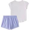 imageadidas babygirls Cap Sleeve Tee Shirt and Woven Short SetWhite