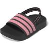 imageadidas Kids Adilette Estrap Slide SandalsBlackBliss PinkBlack