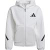 imageadidas Kids Zne Full Zip HoodieWhiteBlack