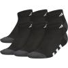 imageadidas Low Cut Ankle Socks for Boys and Girls Youth 6Pack Athletic Cushioned and ComfortableBlackOnix GreyWhite