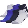 imageadidas Low Cut Ankle Socks for Boys and Girls Youth 6Pack Athletic Cushioned and ComfortableCool Light HeatherCollegiate NavySemi Lucid Blue