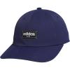 imageadidas Mens Court Slight Pre Curve Brim Relaxed Crown Strapback Retro Style HatDark BlueBlackWhite