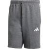 imageadidas Mens Essentials 3Stripes Fleece 9inch ShortsMedium Grey HeatherBlack