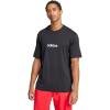 imageadidas Mens Essentials Linear Single Jersey TShirtBlackWhite