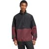 imageadidas Mens Size Future Icons 3Stripes Woven HalfZip SweatshirtAurora Ruby