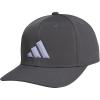 imageadidas Mens Three Bar Structured Snapback Adjustable Fit Hat 20Grey SixViolet Tone Purple