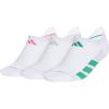 imageadidas Womens All Day Training No Show Socks 3Pair athletic performance below ankle height running socksWhitePink FusionWonder Alumina Grey