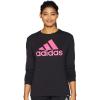 imageadidas Womens Basic Badge of Sport Long Sleeve TeeBlackShock Pink