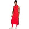 imageadidas Womens Essentials 3Stripes Long Racerback DressPure Ruby  Black