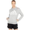 imageadidas Womens Essentials Logo Fleece HoodieMedium Grey Heather  White