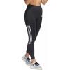 imageadidas Womens Lightweight High Rise 3Stripe Mesh 78 LeggingsCarbonWhite