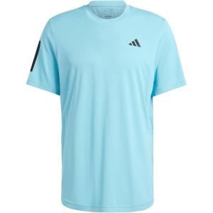 imageAdidas Mens Club 3Stripe TeeLight Aqua