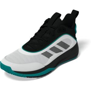 imageAdidas Mens Own The Game 30 Mid Top Basketball SneakerWhiteBlackPure Teal