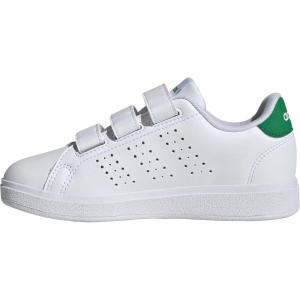 imageAdidas UnisexChild Advantage Base 20 Hook ampamp Loop SneakerWhiteWhiteGreen