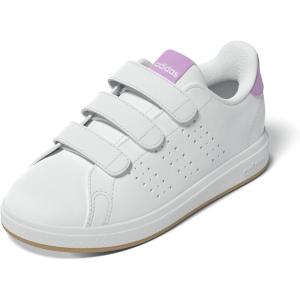 imageAdidas UnisexChild Advantage Base 20 Hook ampamp Loop SneakerWhiteWhitePreloved Purple