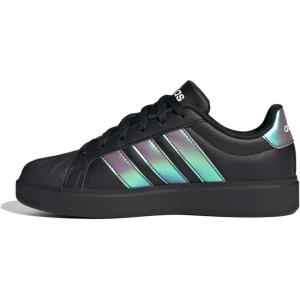imageAdidas UnisexChild Streettalk SneakerBlackIridescentWhite