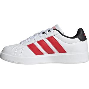 imageAdidas UnisexChild Streettalk SneakerWhiteBetter ScarletBlack