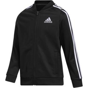 imageadidas Girls Zip Front Tricot Bomber JacketAdi Black