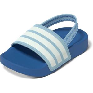 imageadidas Kids Adilette Estrap Slide SandalsClear SkyWhiteBright Royal