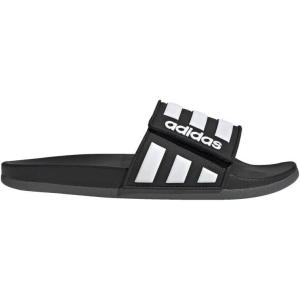 imageadidas Mens Adilette Comfort Adjustable SlideBlackWhiteGrey