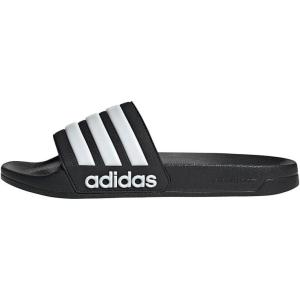 imageadidas Mens Adilette Shower SlidesBlackWhiteWhite