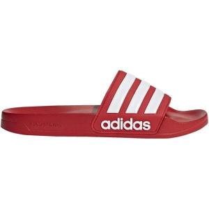 imageadidas Mens Adilette Shower SlidesScarletCore WhiteScarlet