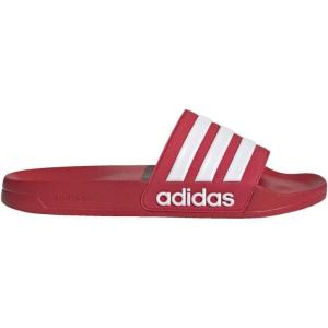imageadidas Mens Adilette Shower SlidesScarletWhiteScarlet