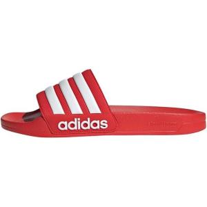 imageadidas Mens Adilette Shower SlidesVivid RedCloud WhiteVivid Red