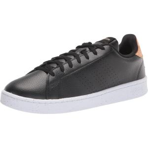 imageadidas Mens Advantage Tennis SneakersBlackBlackWhite