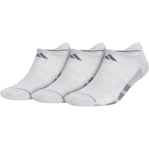 imageadidas Mens All Day Training No Show Socks Engineered for Sport Performance with Targeted Cushioning for Running 3PairCool Light HeatherOnix GreyGrey