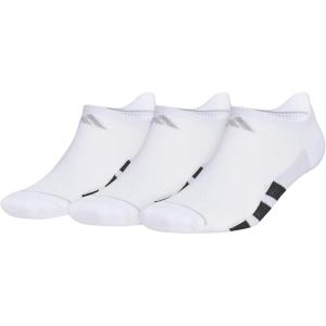 imageadidas Mens All Day Training No Show Socks Engineered for Sport Performance with Targeted Cushioning for Running 3PairWhiteBlackClear Onix Grey