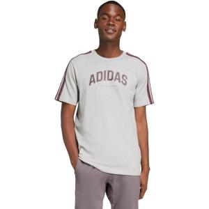 imageadidas Mens Codes Collegiate Linear Graphic TShirtMedium Grey Heather